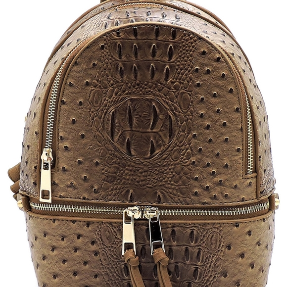 Ostrich Croc Style Backpack - Picture 7 of 8